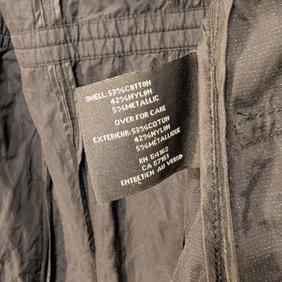 Cole Haan Womens Jacket Nylon Anorak Black Rain Zip Hood - Size S - Picture 8 of 9